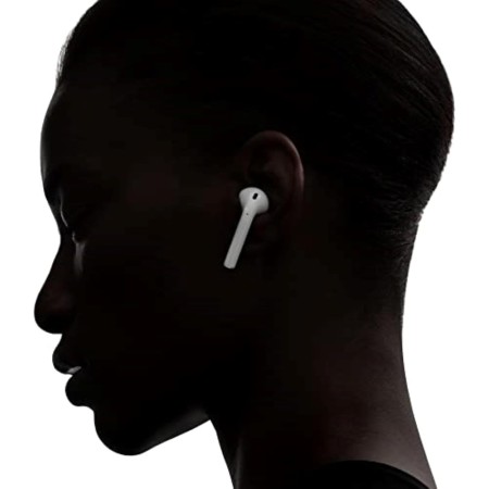 Apple AirPods (2nd Generation) Wireless Ear Buds, Bluetooth Headphones with Lightning Charging Case Included, Over 24 Hours of
